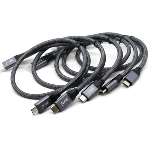 5pcs/lot 10Gbps USB 3.1 Gen2 USB C Cable Type C Male to Male Data Video Cable 100W with E-marker for Tablet & Phone & Laptop