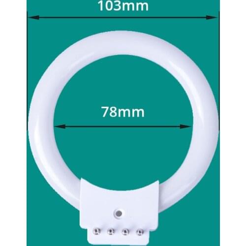 10W Microscope Ring Lamp Tube Fluorescent Ring Lighting Source Replace Tube 78mm Big Inner Diameter for Stereo Microscope