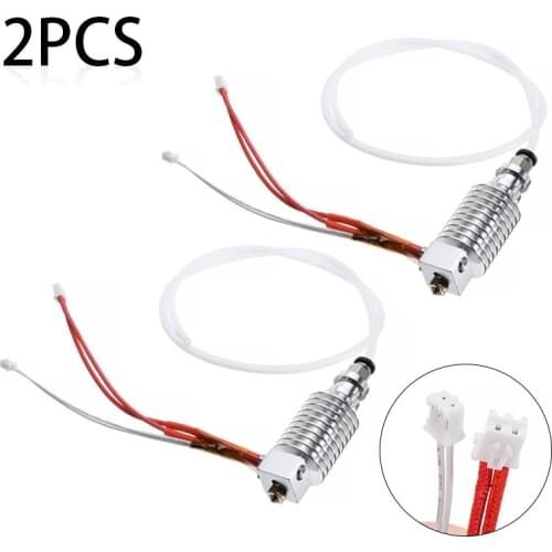2pcs/set V5 12V J Head Hot End Kit 0.4mm 3D Printer Parts for 1.75mm Filament Anycubic I3 Mega 3D Extruder Printer