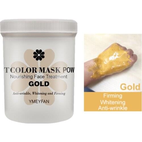 Ymeyfan Gold Powder Mask Crystal Jelly Mask Powder Anti-aging Whitening Deep Facial Cleansing Soft Film Cold Face Mask 250G 500G