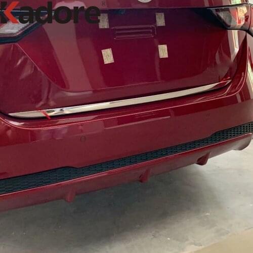 Rear Trunk Lid Cover Trim For Nissan Sentra Bluebird Sylphy Almera 2020 2021 Stainless Steel Tail Gate Strip Car Accessories