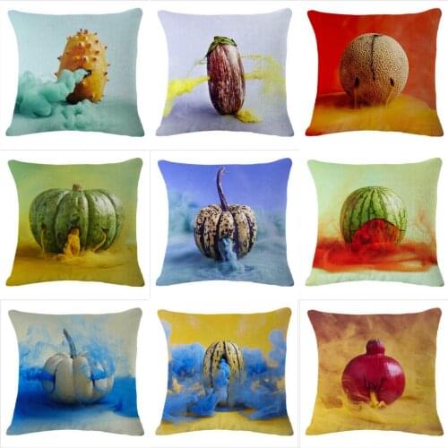 Fruit Printing Pillow Case Throw Pillowcase Cotton Linen Printed Pillow Covers Office for Home Textile