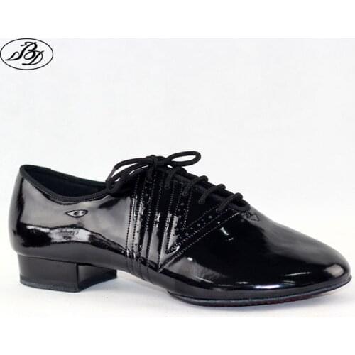 New Model Men Standard Dance Shoes BD319 Split Sole Professional Ballroom Dance Shoe Dancesport Shining Anti-Slide Shoe