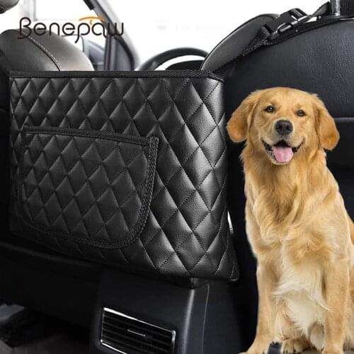 Benepaw Dog Car Barrier Seat Back Organizer Vehicle Large Capacity Storage Pocket Handbag Holder Barrier Of Backseat Pets Kids