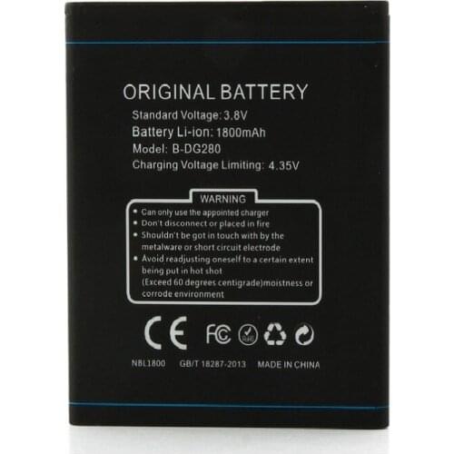 Original antirr Battery for DOOGEE B-DG280 Smartphone 1800mAh Li-ion backup battery for DOOGEE LEO DG280