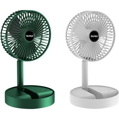 New Portable USB Rechargeable Folding Fan Telescopic Mini Summer Student Desktop Table Fan for Office Bedroom School Dormitory