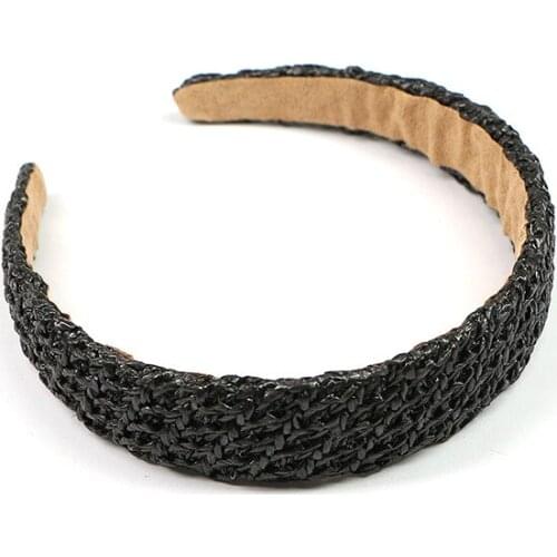 Lafite Grass Handmade Hairband Female Natural Japanese Mori Girl Style DIY 3CM Solid Color Fashion All-Match Hair Accessories