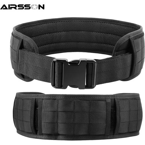 Adjustable Tactical Belt Padded MOLLE Girdle 1000D Men Army Military Duty Waist Belt Airsoft CS Combat Equipment for Hunting