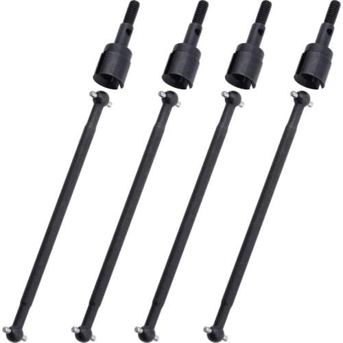 RISE-08029 Dogbones 89.5mm & Stub Wheel Axle 02033 Drive Shaft for 1/10 Redcat HSP Exceed RC Car Truck Replacement Black