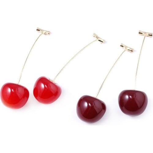 Jojos Bizarre Adventure Polunaev Earrings Bobo Two-dimensional Love Earrings Cherry Cherry Earrings