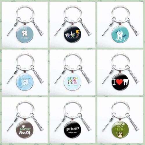 Creative Handmade Keychain Toothbrush Toothpaste Pendant Keychain Has Special Significance for Protecting Tooth Personality