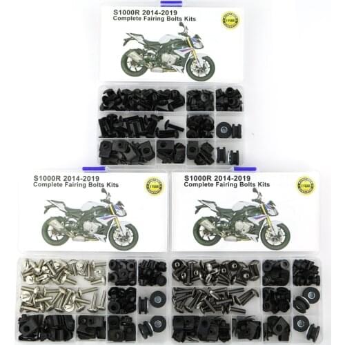 Fit For BMW S1000R 2014 2015 2016 2017 2018 2019 Motorcycle Complete Cowling Full Fairing Bolts Kit Fairing Clips Screws Steel