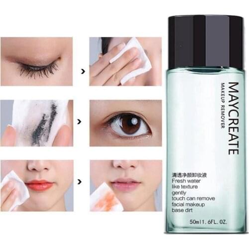 50ml Portable Makeup Remover Liquid Water Gentle Eye Travel Remover Intensive Cleansing Purify Care Make-up Lip Skin Face Z3D1