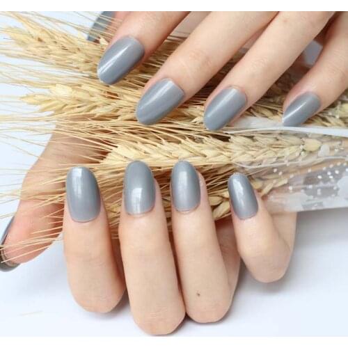 24pcs Latest models candy oval excellent touch design fake nails P104X