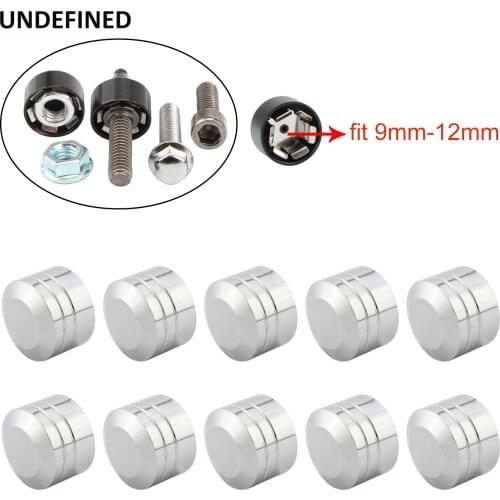 For Harley Twin Cam Softail Chrome CNC Schrauben Motor Bolt Cap Cover Inner 9mm-12mm Motorcycle Head Bolt Caps UNDEFINED
