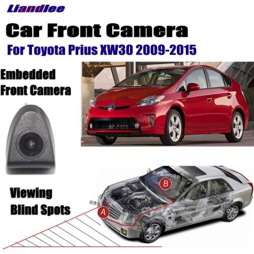 Car Front View Camera For Toyota Prius XW30 2009-2015 2010 2011 2012 Not Rear View Backup Parking Camera HD CCD Night Vision