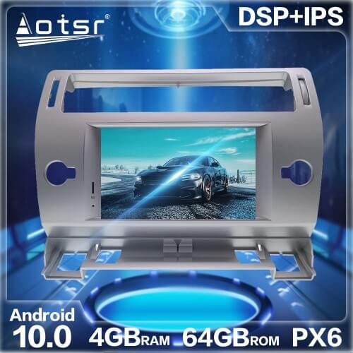 For Citroen C4 Quatre Triumph 2004 - 2012 Android 10 4+64GB Car GPS Navigatio Auto Stereo Multimedia Radio Player Headunit DSP