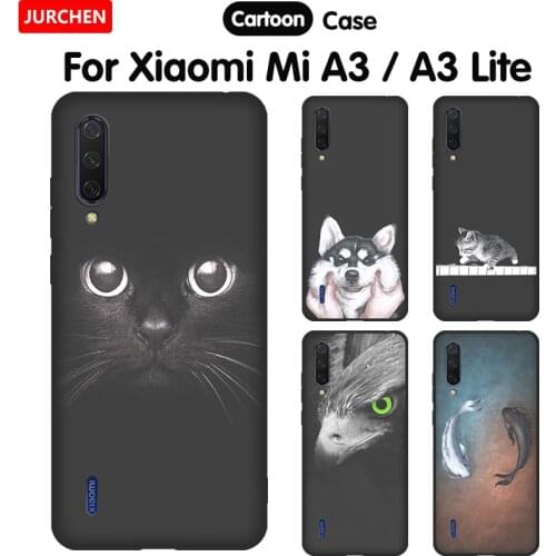 JURCHEN For Xiaomi Mi A3 Cover For Xiaomi Mi A3 Lite Case Soft TPU Silicone Phone Cover For Xiaomi MiA3 A 3 A3 Lite Case Cartoon