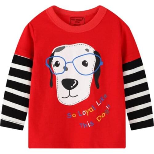 Childrens long-sleeved T-shirt, pure cotton, foreign-style baby top, Korean version of autumn clothing, new childrens clothing