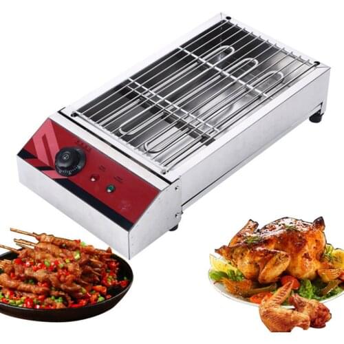 2.5KW Electric Barbecue grill with Adjustable thermostat knob Large capacity stainless steel Grills Household Commercial party