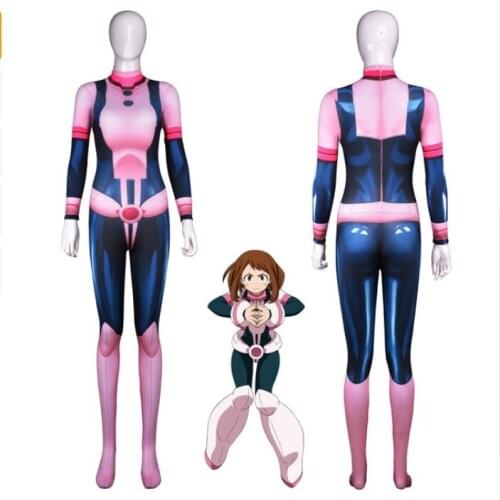 New Hero Academia AsuiTsuyu Battle Clothing Hero Academia Yaoyorozu Momo OCHACO URARAKA Cosplay Made women/kids Costume