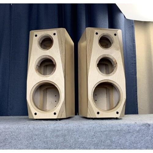 L-197 HiFi Empty Speakers Cabinet 6.5 Inch 8 Inch Solid Wood Imported Birch Plywood Bookshelf Three-way Bevel Speaker Box