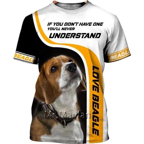 Unisex Beagle 3D Printing Summer Sports Short-sleeved T-shirt Fashion Streetwear Oversized 5XL Anime Clothing Gym Clothing AQ-12