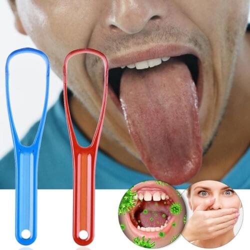 Fashion Tongue Brush Tongue Cleaner Scraper Hand Scraper Brush Oral Keep Fresh Breath Dental Care Cleaning
