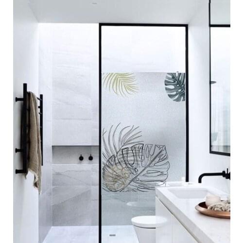 Window film glass stickers opaque shading bedroom glass door decoration paper window stickers Monstera Plants