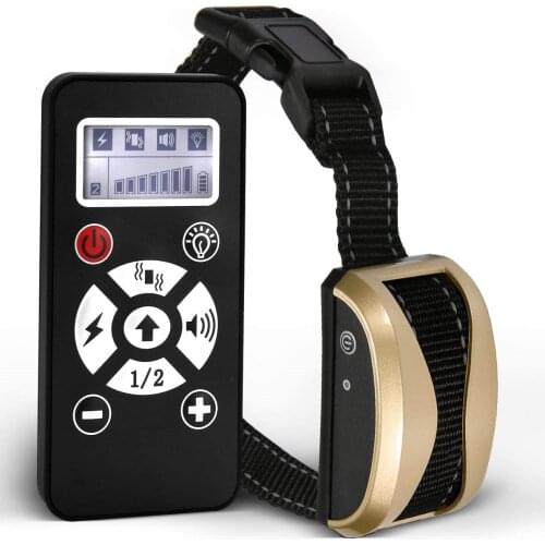 Dog Training Collar Waterproof Vibration Electric Shock Sound Automatic Anti Bark Collar Remote Doggy Accessories Newest 4 in 1