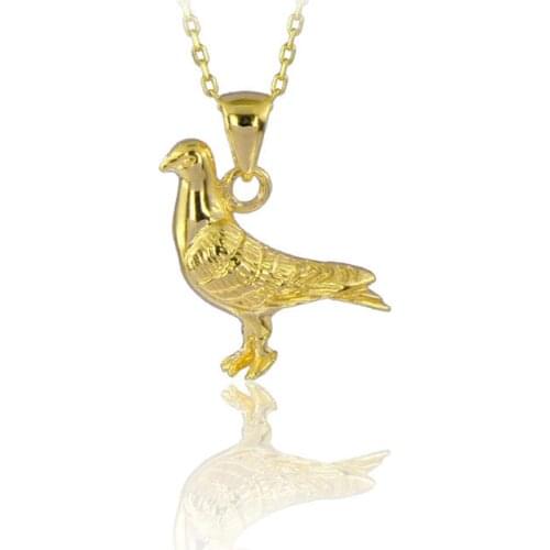 Pigeon Necklace 925 Sterling Silver Unisex Dove Necklace