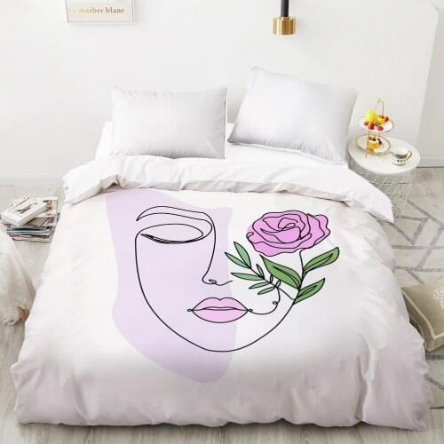 Duvet cover Quilt/Blanket/Comfortable Case Luxury Bedding 140x200 150x200 240x220 240x260 for Home 3D Print Woman pink