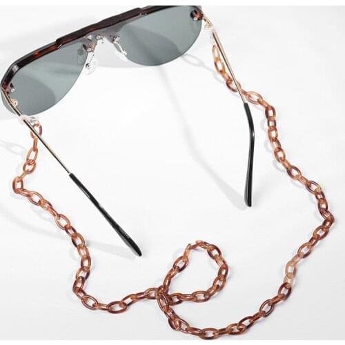 Chic Sunglasses Chain Leopard Acrylic for Womens Eyeglass Chains Reading Glasses Chain Eyewears Cord Holder Neck Strap Lanyard