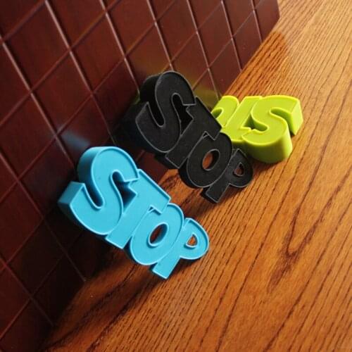 1Pc Silicone Baby Safety Door Stop Lock Cartoon "STOP" Door Stopper Kids Door Guards Safe Protector Anti-pinch Finger Baby Care
