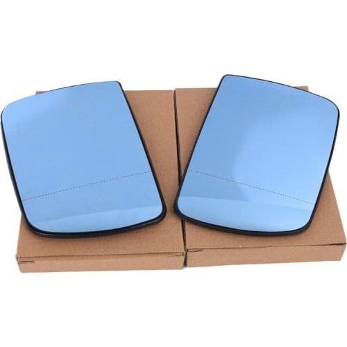 Fits For BMW E53 X5 2000-2006 Blue Wide Angle Sight Rearview Heated Mirror Glass