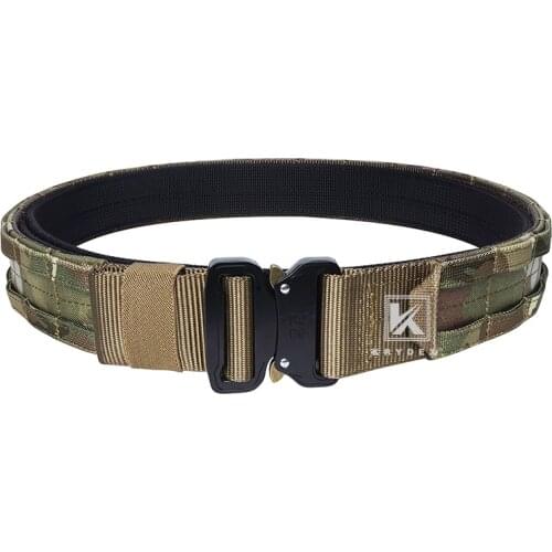 KRYDEX Multicam 2 IN 1 Rigger Duty MOLLE Belt For Hunting Shooting 1.75” &1.5” 2-Color Quick Release Outer & Inner Tactical Belt