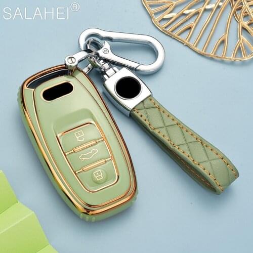 TPU Car Key Cases Cover Shell For Audi A1 A3 A4 A5 A6 A7 A8 Quattro Q3 Q5 Q7 2009 2010 2011 2012 2013 2014 2015 Accessories