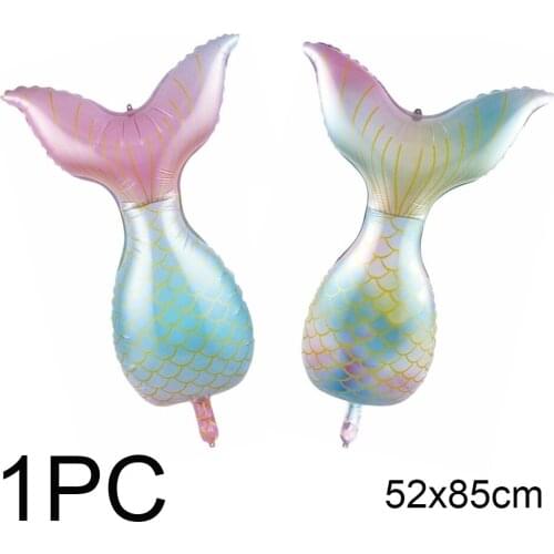Aliuminium Foil Helium Mermaid Tail Balloon For Birthday Party Decorations Kids Ocean Theme Party Decoration Balloons