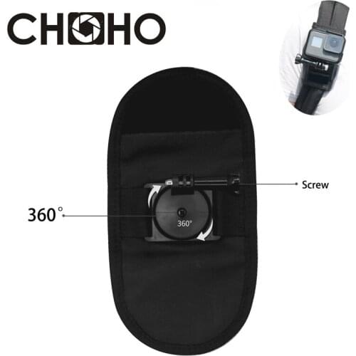 Shoulder Clip Hiking Buckle Bag Mount backpack 360 Degree Rotate Velcro For Gopro Hero 8 7 6 5 4 Xiaomi Yi 4K SJCAM Accessories