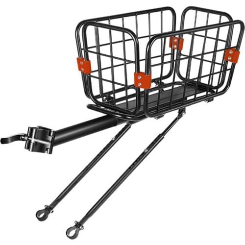 1pc Bicycle Rack Bike Basket Solid Adjustable Bicycle Luggage Cargo Rack Mountain Bike Rear Seat Aluminum Alloy Riding Part