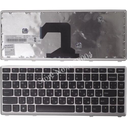 100% New Russian/RU Laptop keyboard for LENOVO IdeaPad U410 with silver Frame MP-11K93SU-6862