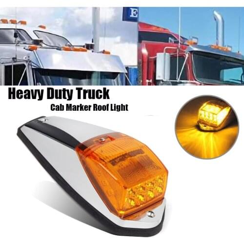 12V 24V Top Fog Lamps White Amber Color Cab Roof Light For Truck Trailer Lorry Cab Roof Marker Light Bus Car