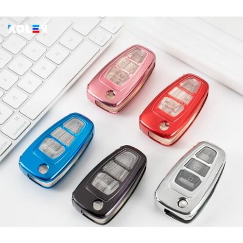 Soft TPU Car Folding Key Case Cover For Ford Focus 2 3 MK2 MK3 ST RS Ecosport Ranger C-Max S-Max Fuga Escape Fiesta Holder Shell