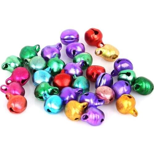 100PCS New Jingle Bells Aluminum Loose Beads Small For Festival Party Decoration/Christmas Tree Decoration/DIY Crafts Accessorie