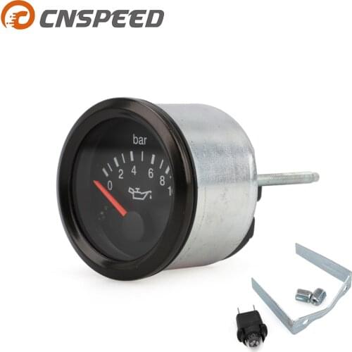 12V 2“ 52mm VDO Vision Oil Pressure Clock Car Bus Black Face Dial 0-10Bar 12 Volt YC101723