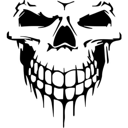 S51439# Various Sizes/Colors Car Stickers Vinyl Decal Skull Motorcycle Decorative Accessories Creative Laptop Helmet