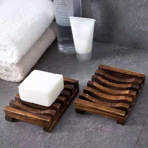 Wooden Soap Tray Holder Bath Shower Soap Dish Cake Storage Box Kitchen Sponge Sink Drain Bathroom Accessories Mildew Resistance