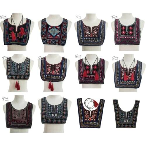 Hot sale Ethnic style Fashion lace Fabric Embroidery Neckline DIY Sewing Accessories Sewing Applique Lace Collar DIY Accessories