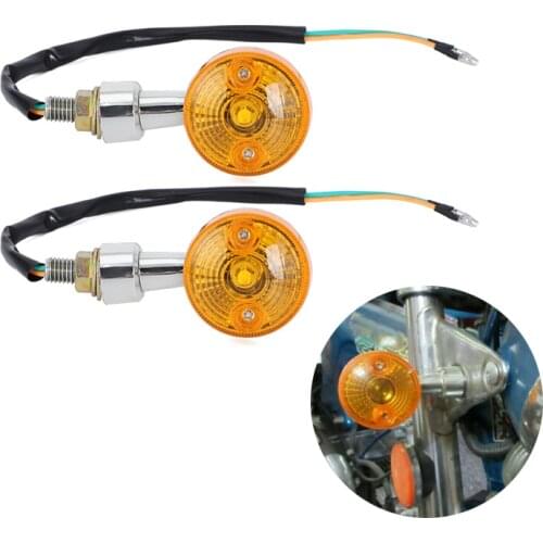 For Honda CT70 6V Chrome LED Turn Signals Light Indicators Flashers Blinkers Lamp Motorcycle Scooter Dirtbike Lighting Parts