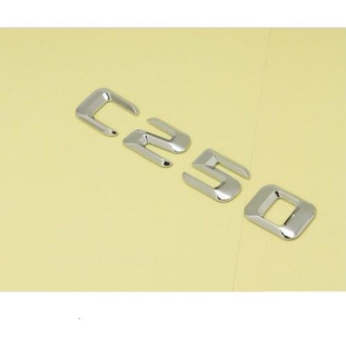 Chrome 3D ABS Plastic Car Trunk Rear Letters Words Badge Emblem Decal Sticker for Mercedes Benz C Class C250